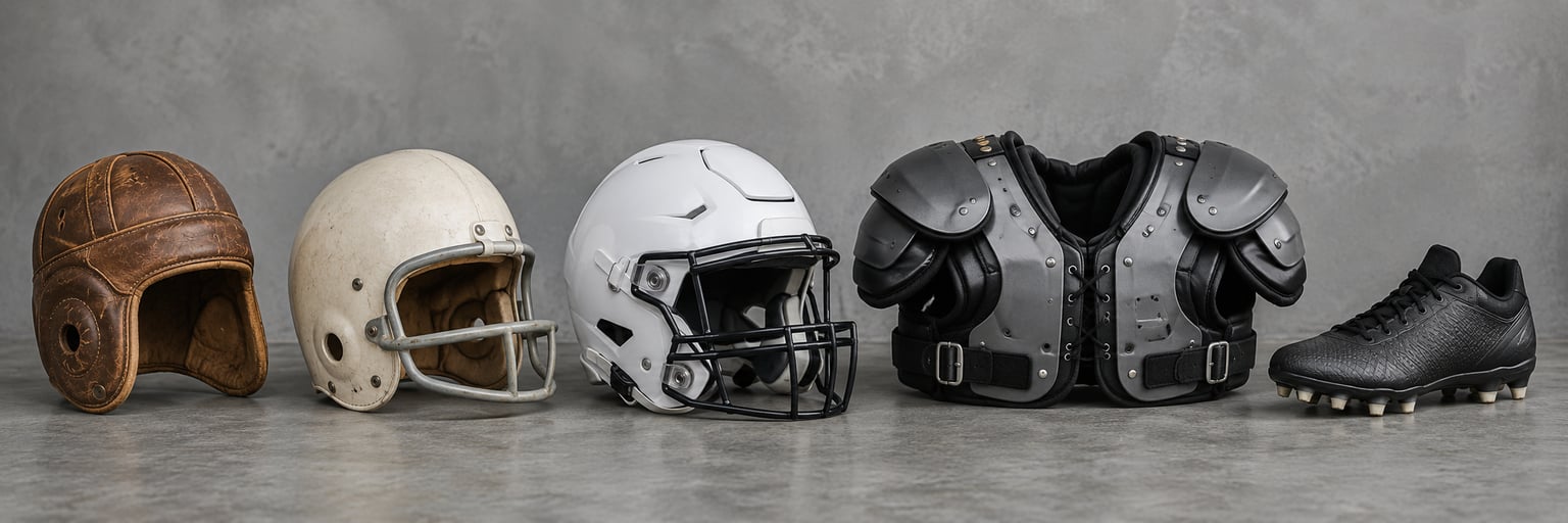 how college football equipment has changed over time