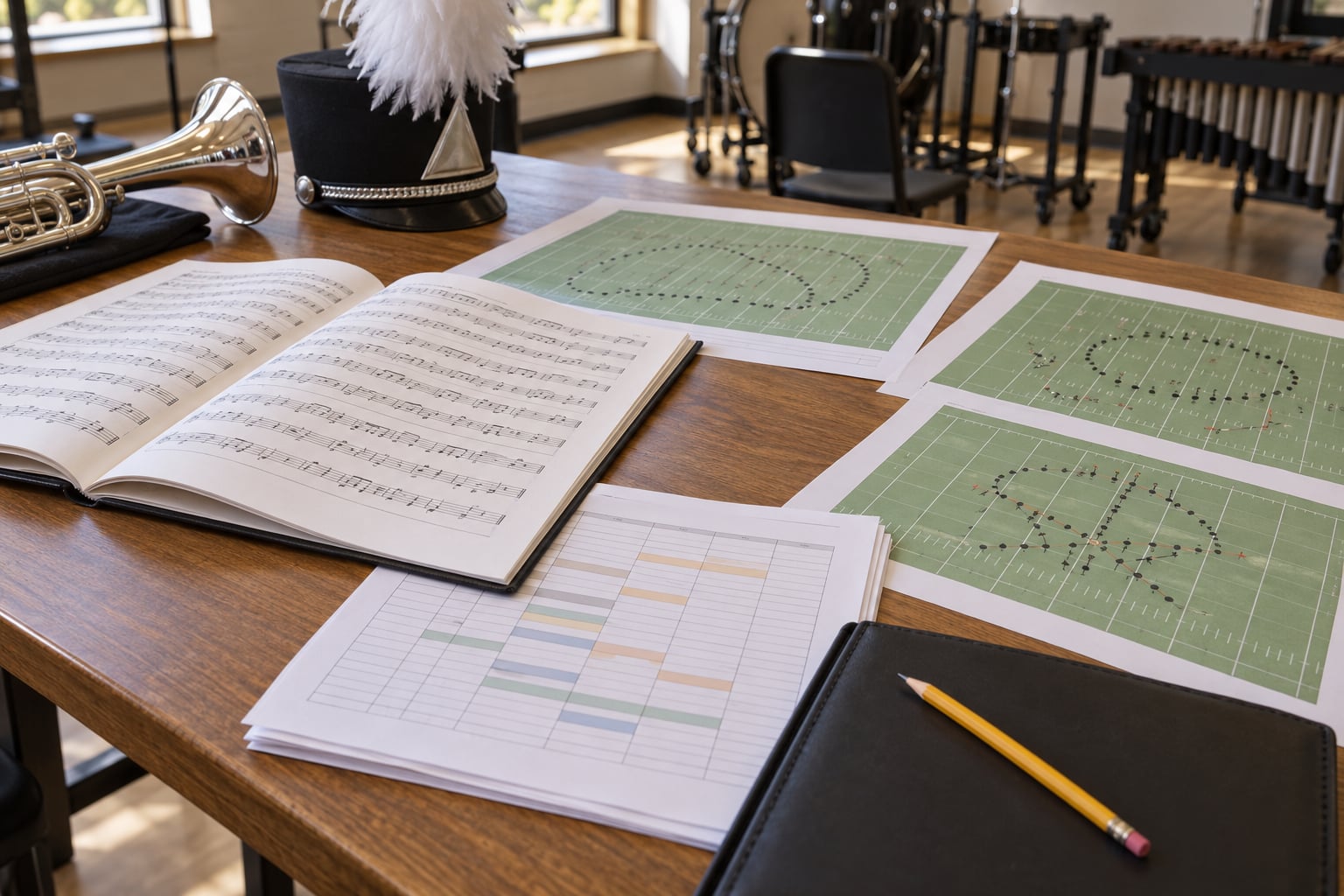 how marching bands prepare for football season