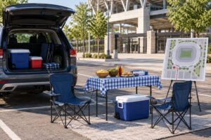 how to plan a tailgate for a large group