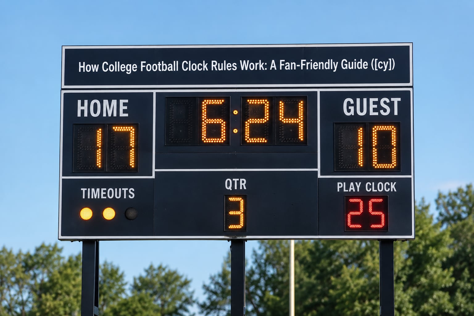 How College Football Clock Rules Work: A Fan-Friendly Guide (2026)