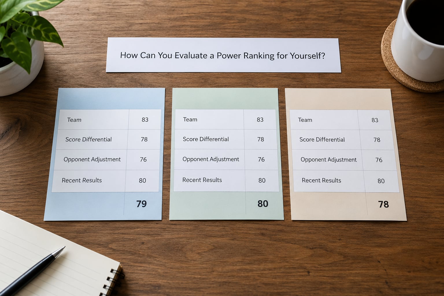 How Can You Evaluate a Power Ranking for Yourself?