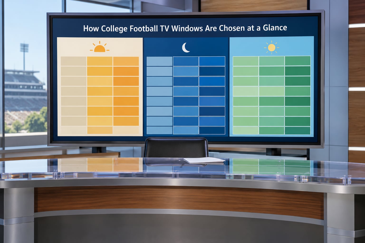 How College Football TV Windows Are Chosen at a Glance