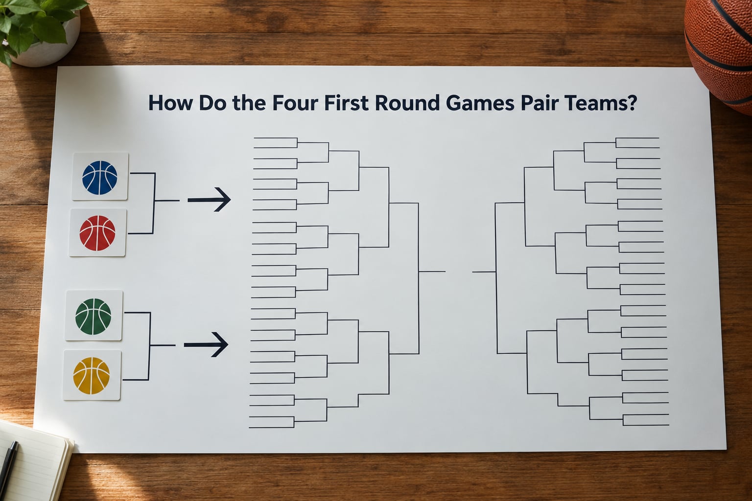 How Do the Four First Round Games Pair Teams?