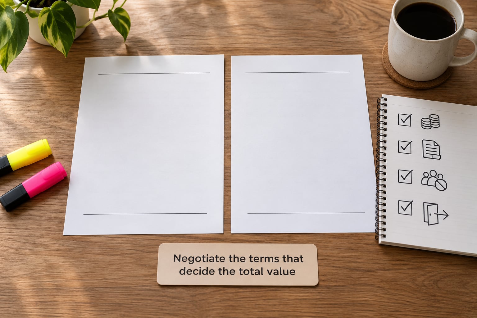 Negotiate the terms that decide the total value