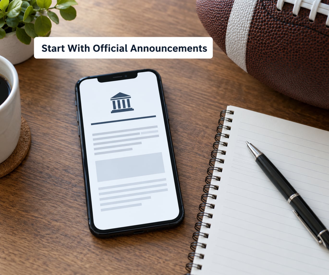 Start With Official Announcements