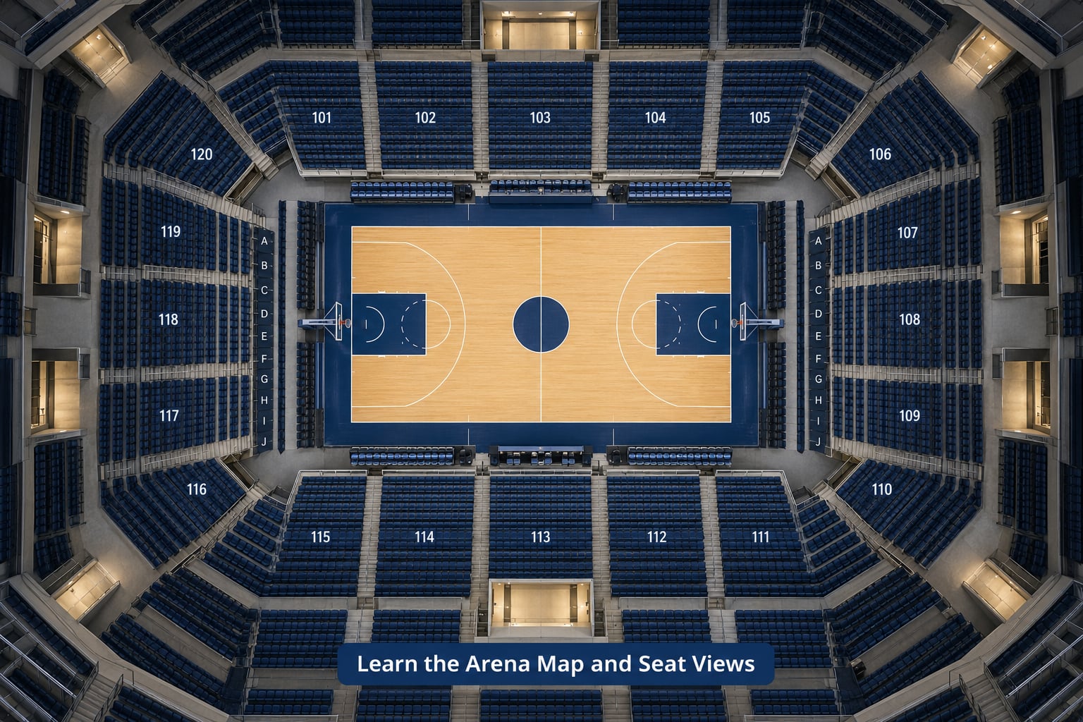 Learn the Arena Map and Seat Views