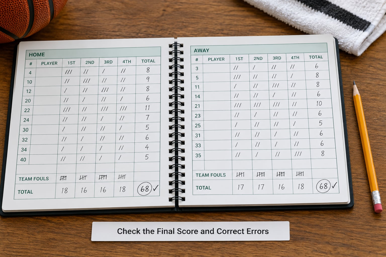 Check the Final Score and Correct Errors