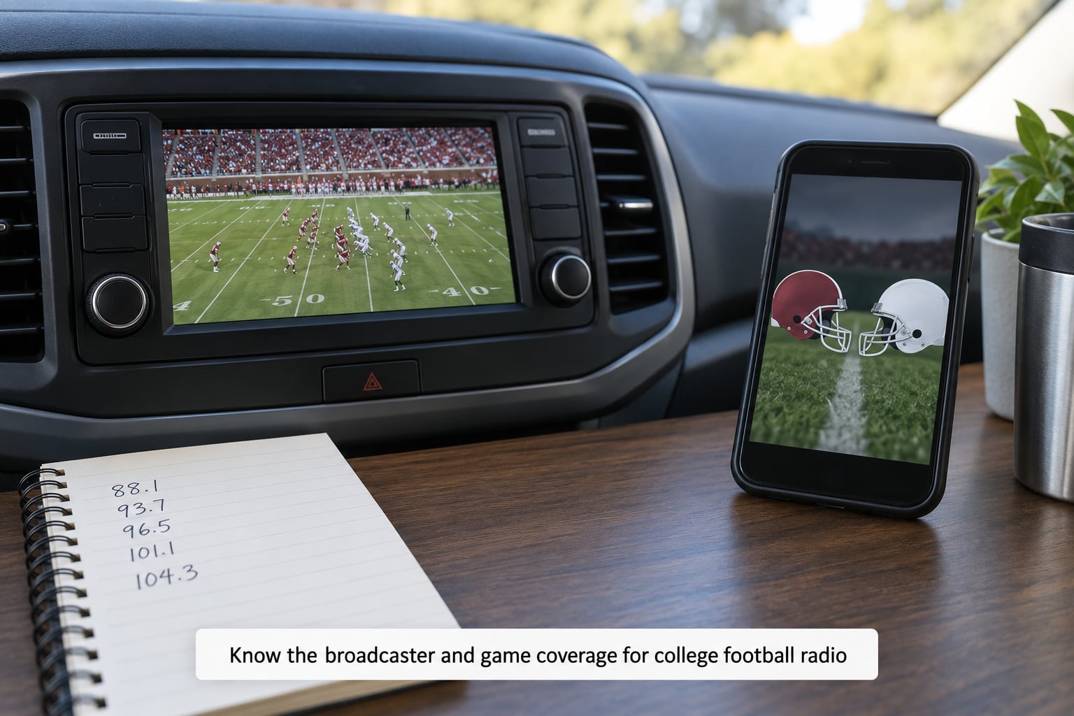 Know the broadcaster and game coverage for college football radio