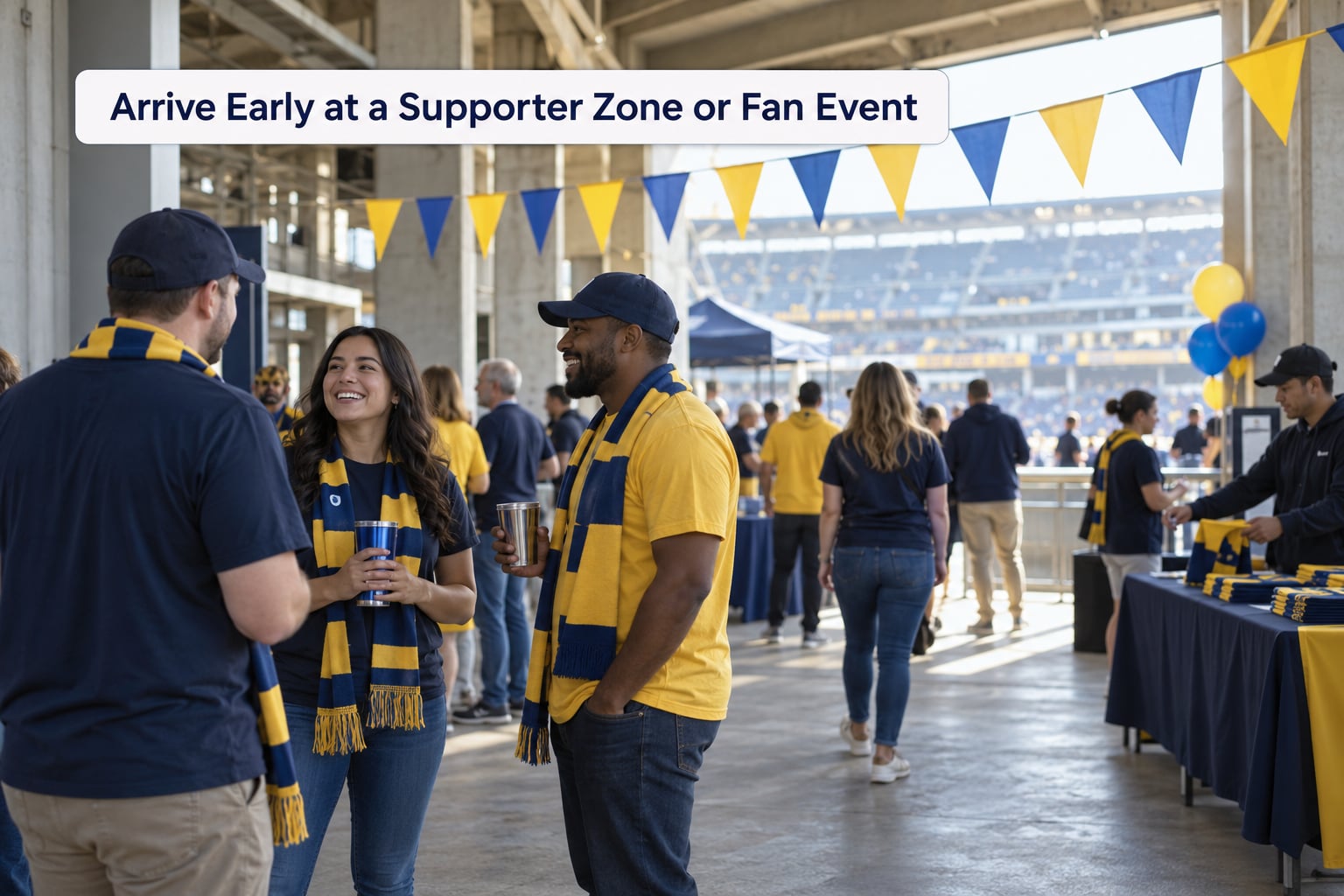 Arrive Early at a Supporter Zone or Fan Event