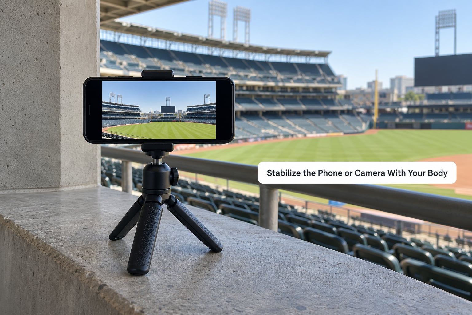 Stabilize the Phone or Camera With Your Body